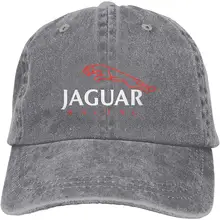 TSDFCUnisex винтажная Регулируемая Кепка с логотипом Jaguar ковбойская шляпа, серая