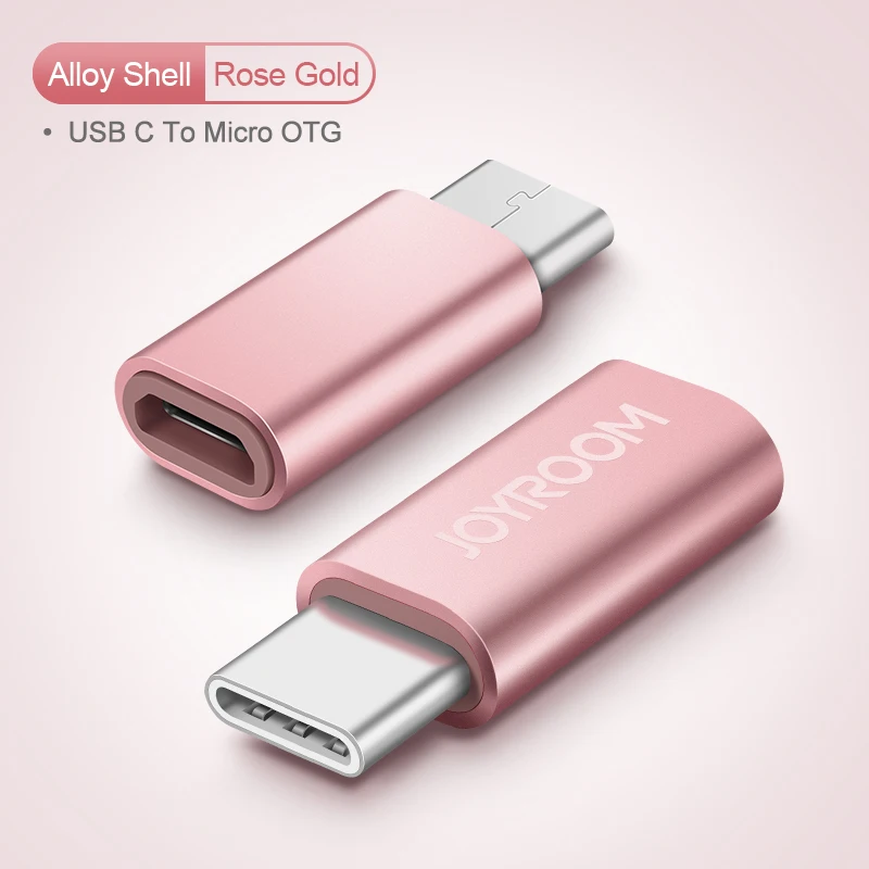 Адаптер для мобильного телефона Micro USB-type c адаптер Microusb Кабельные конвертеры для samsung Galaxy Xiaomi huawei USB для type-c OTG - Цвет: Rose Gold