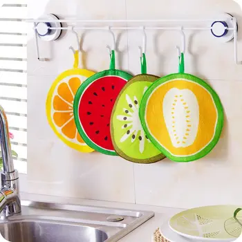 

Soft Hand Towel Baby Nursery Hand Towel fruit shape Wipe Hanging Bathing Towel cleaning cloth