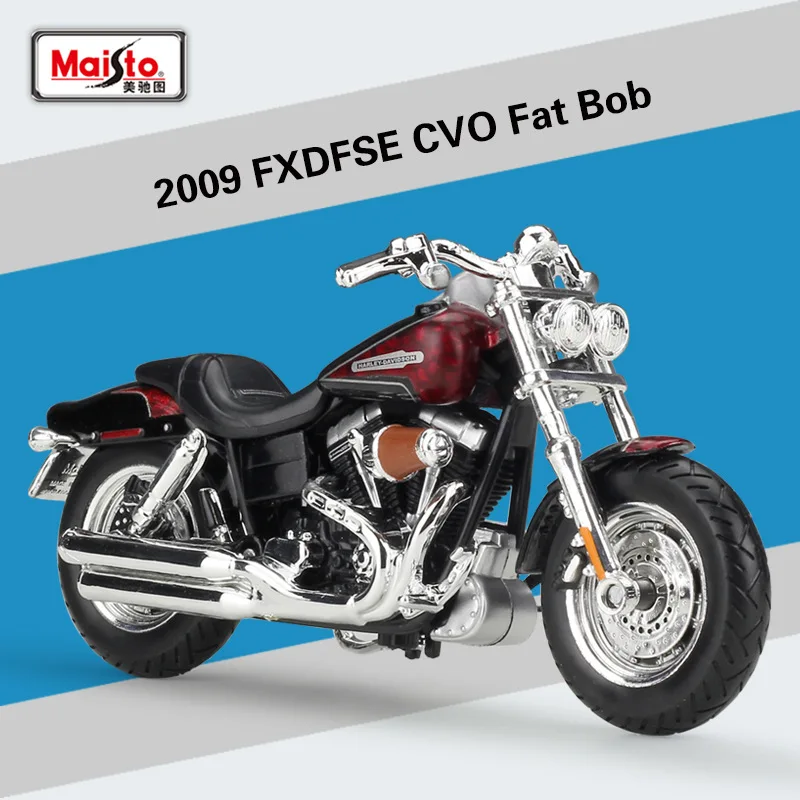 Maisto 1: 18 Harley 2009 fxdfse CVO Fat Боб модель мотоцикла сплава модели