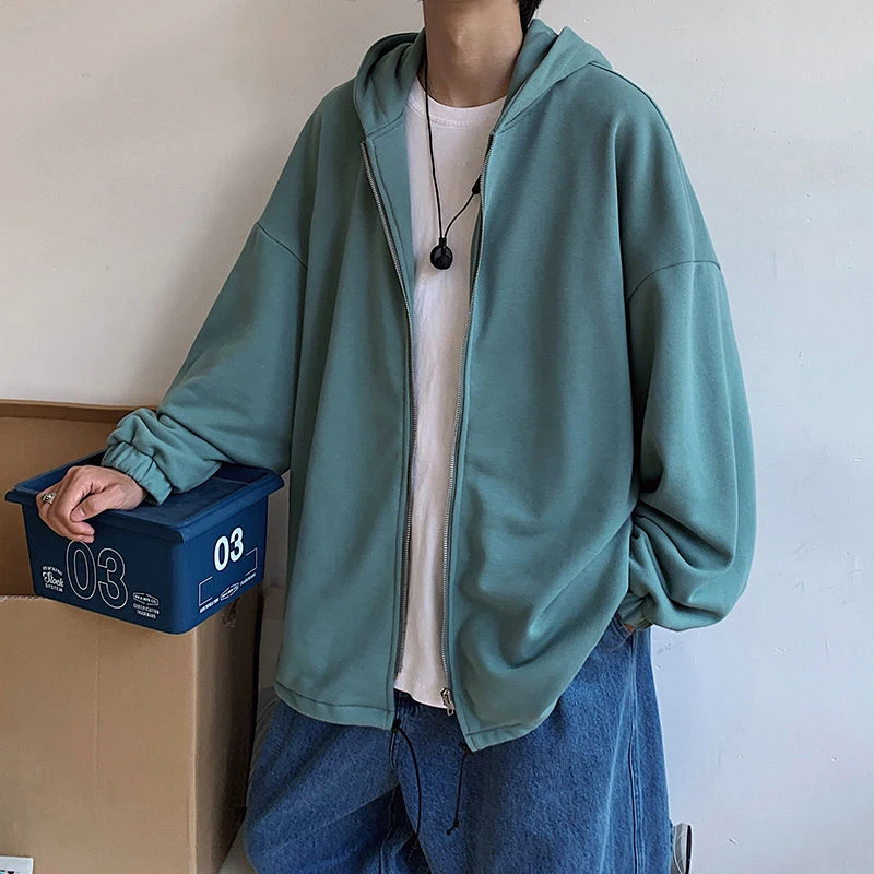 Zip Up Oversized Hoodie Men Harajuku 
