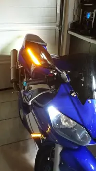

Motorcycle Rearview Mirrors LED Turn Signals Lights For Honda CBR 600 F3 F4 F4i Brand New Racing Style Rearview Mirrors