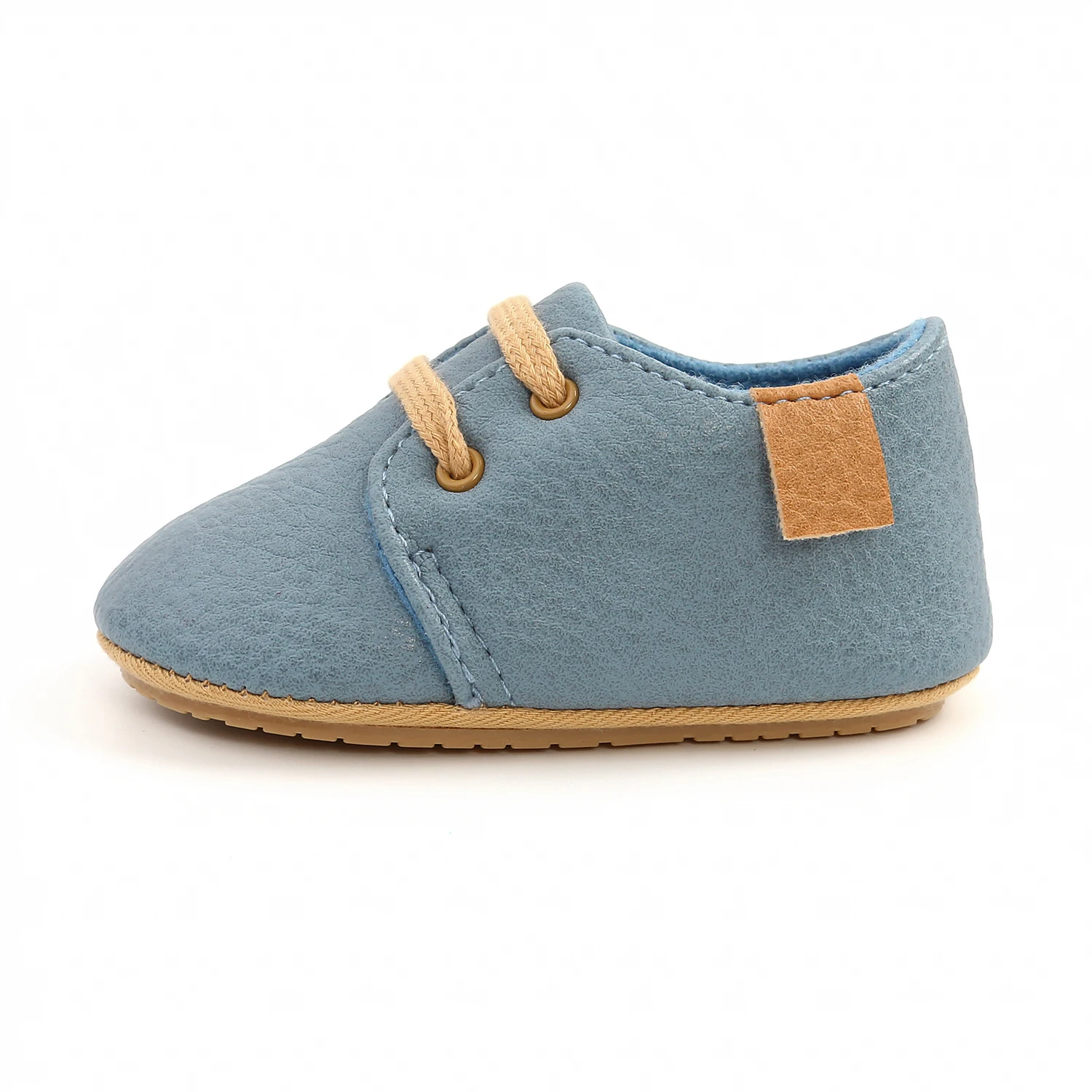14Colors Newborn Boys PU Lace-up Shoes Baby Girls High Grade Non-slip Soft Sole Toddler Frist Waliking Shoes
