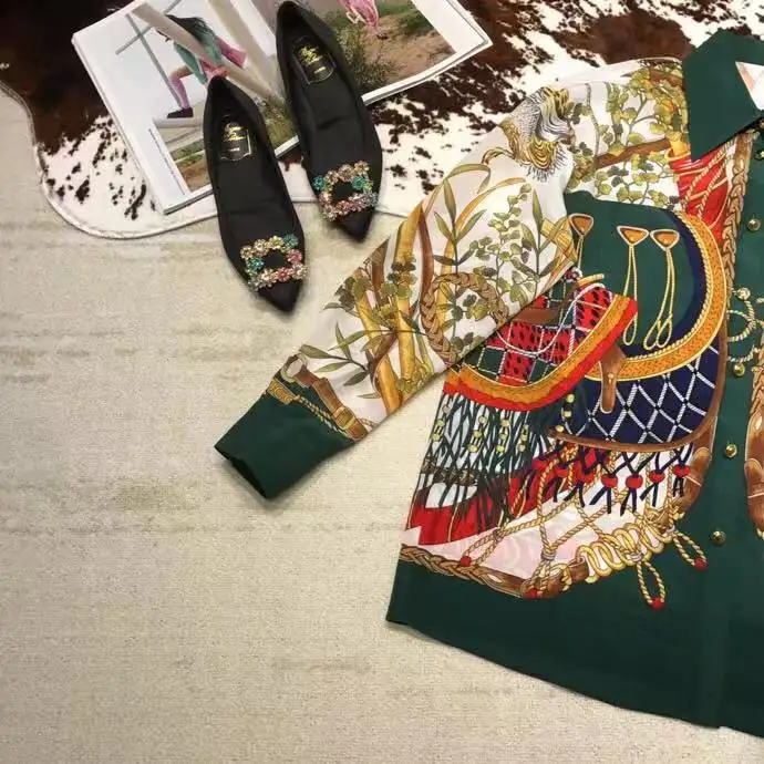 AH1186 Fashion women's Blouses& Shirts Runway Luxury famous Brand European Design party style women's Clothing