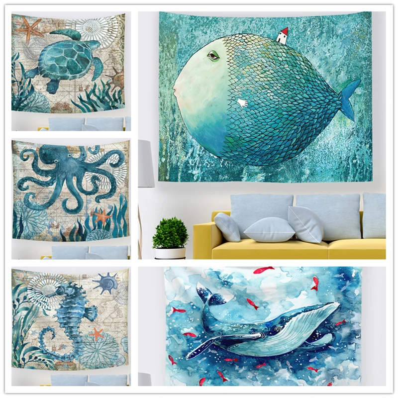 New Animal Tapestry Wall Decoration Farmhouse Tent Party Holiday Hanging Supplies Bedspread Beach Mat | Дом и сад