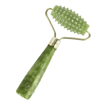 

Green Face Body Facial SPA Massage Roller Jade Stone Anti-Aging Acupressure Massager Relax Health Care Tool