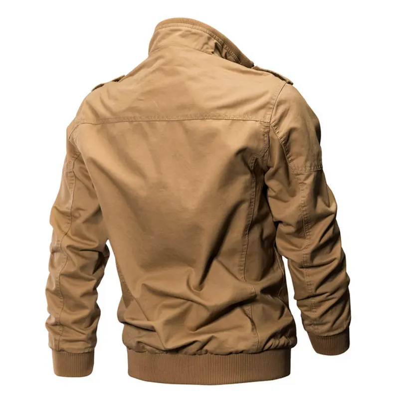 Plus size 6XL Men Bomber Jacket Spring Autumn Cotton Military Tactical Windbreaker Jacket Air Force