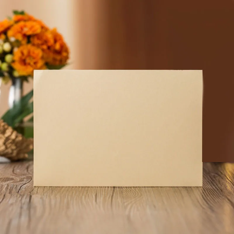  50Pcs Cut Luxury Flora Wedding Invitations Card Elegant Lace Print Envelopes Wedding Party Decorati - 4.00004E+12
