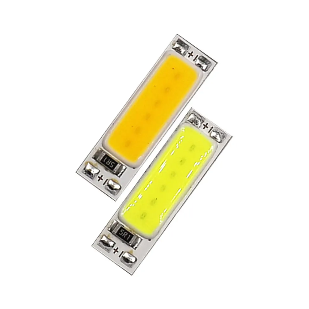 Dropshipping 5 Pz 25X7Mm Piccolo 1W Cob Led Chip Sorgente Luminosa 3V 3.7V Lampadina A Led Bianco Freddo Caldo 3000K 6000K Lampada Di Segnalazione Ill