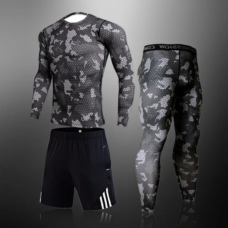 

Camouflage Long Johns Winter Thermal Underwear Sets Men's Quick Dry Fitness Thermo Running Fitness Gym Training Base Clothing