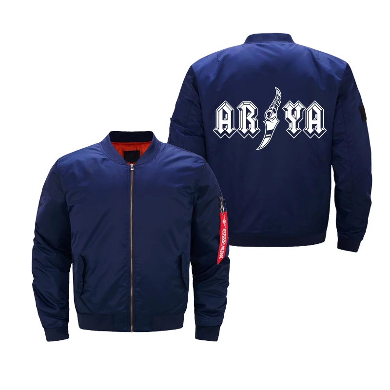 Men Bomber Zipper Jacket Custom Logo Hip Hop Fashion Personalized Coat Clothing Plus Size Men's Black Dropshopping | Мужская одежда