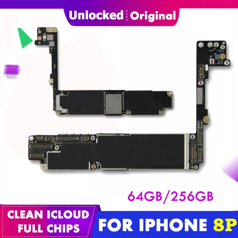 Оригинальная материнская плата для iphone 8 Plus 8 P 64G 256G материнская плата с отпечатком пальца материнская плата без iCloud полная разблокированная материнская плата