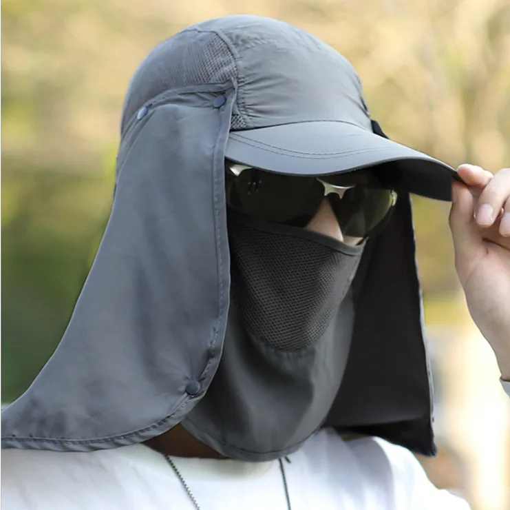 

UV-Protection Topee Outdoor Sun-resistant Hat Men Fishing Hat Summer Riding su gan mao Alpine Cap Breathable