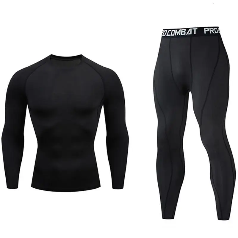 Thermal Underwear Male Thermo Clothes compression set Thermal Tights Winter Long leggings rashgard suit Quick Dry Jogging suit