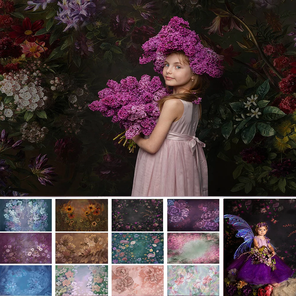 Mocsicka масляная живопись цветочный Портрет фон для фотостудии новорожденных