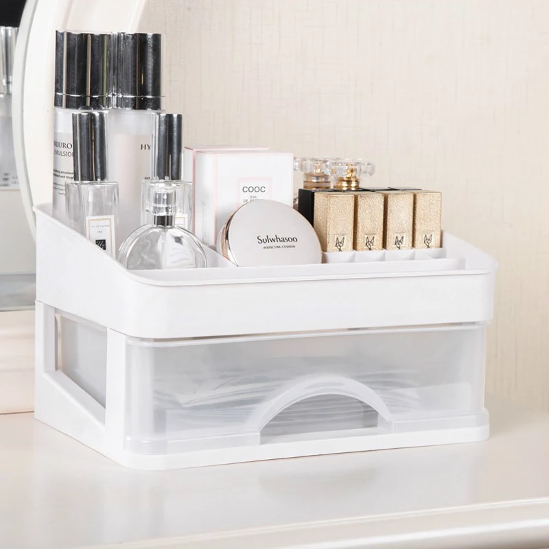 Bathroom Makeup Organizer Women Cosmetics Storage Box Desktop Drawer Multi-layer Jewelry Lipstick Container Accessories Supplies | Дом и сад