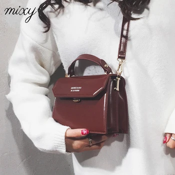 

Women Shoulder Bags PU Leather Handbags Small Red Messenger Bag Vintage Solid Crossbody Bags for Women Luxury High Quality Tote