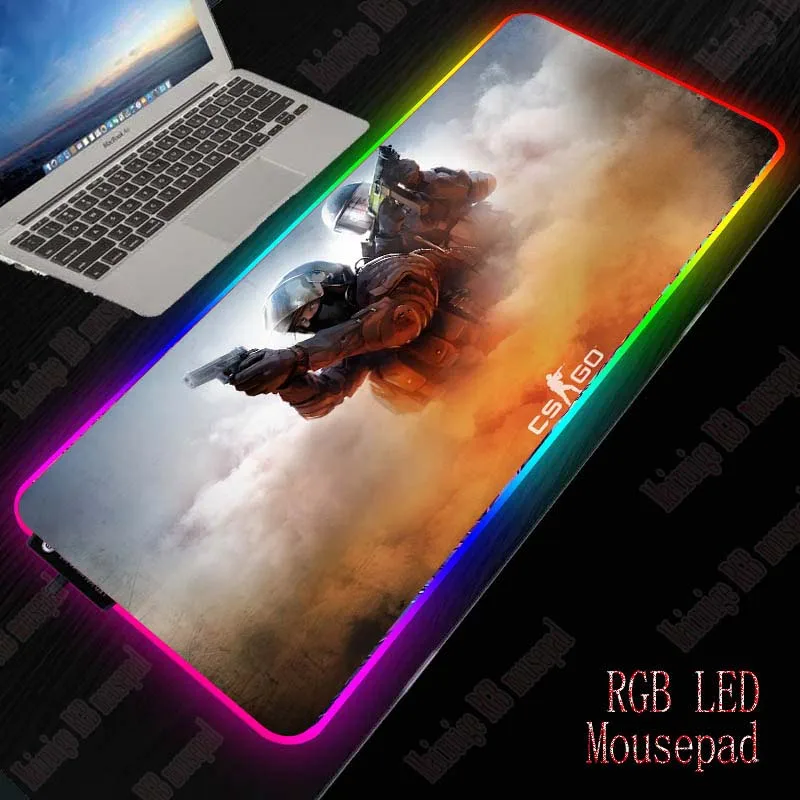 Игровой коврик для мыши Mairuige RGB большой игровой компьютерный с подсветкой и USB