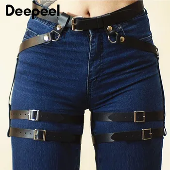 

Deepeel 1pc 70cm-100cm Ms. Punk Style Binding Cummerbunds Leg Ring Hip-hop Performance Jewelry Wild Fashion Cummerbund YK678