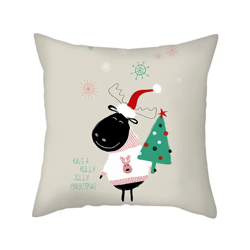 Fuwatacchi наволочка для подушки с рождественским принтом, домашняя декоративная наволочка с милыми животными для дивана, наволочки из полиэстера 45*45 см - Цвет: PC11896