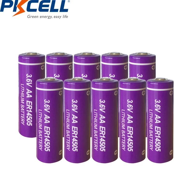 10 шт. Pkcell ER14505 батарея LiSCLO2 3 6 V 2400mAh 14505 AA литиевая LR6 R6P|er14505 battery|aa lithium batterybattery a |