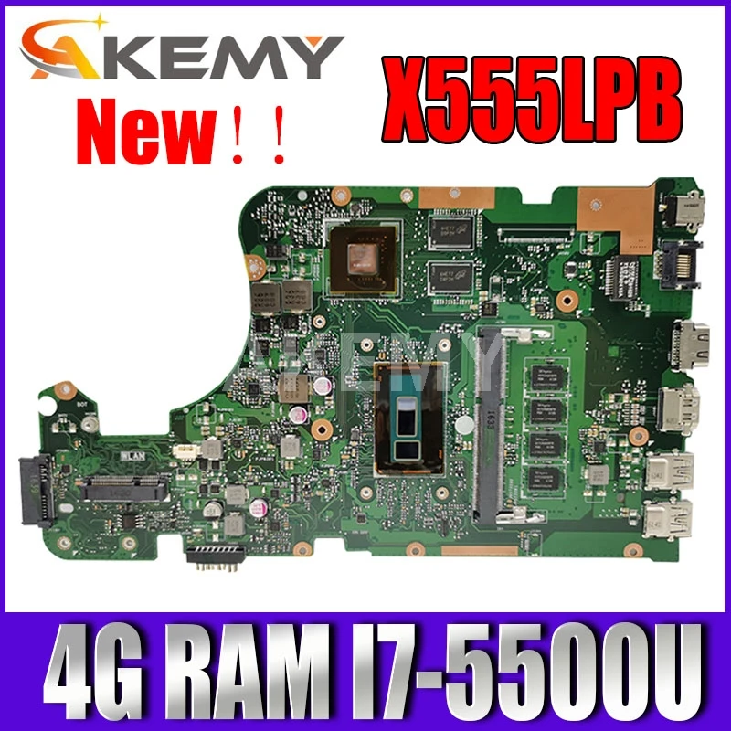 Akmey X555LP REV 1 Mainboard для ASUS X555LPB X555Li материнская плата ноутбука 4 Гб RAM I7-5500 Radeon R5 M230/2 ГБ |