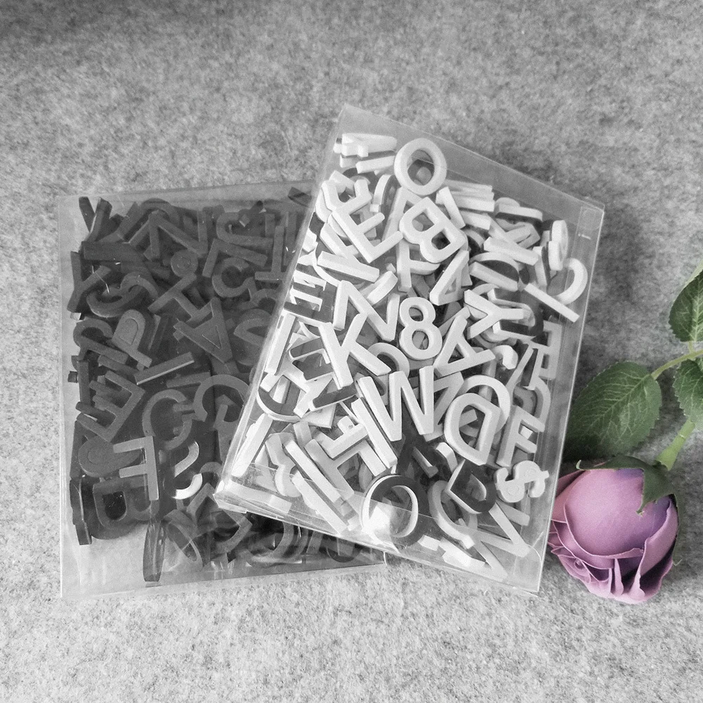 

159pcs Kid Learning Educational Toy Magnets Souvenir Letter DIY Wall Decoration Foam Black White Letters learning letters