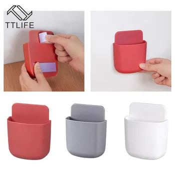 

Wall Mounted Storage Box Remote Control Storage Organizer Case for Air Conditioner TV Mobile Phone Plug Holder Stand Rack 1pcs