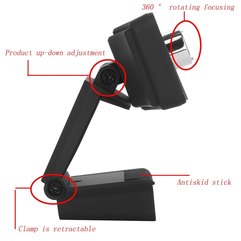 A3 веб-камера USB высокой четкости веб-камера Веб-камера микрофон клип-на для Youtube компьютер ПК ноутбук камера для ноутбука черный