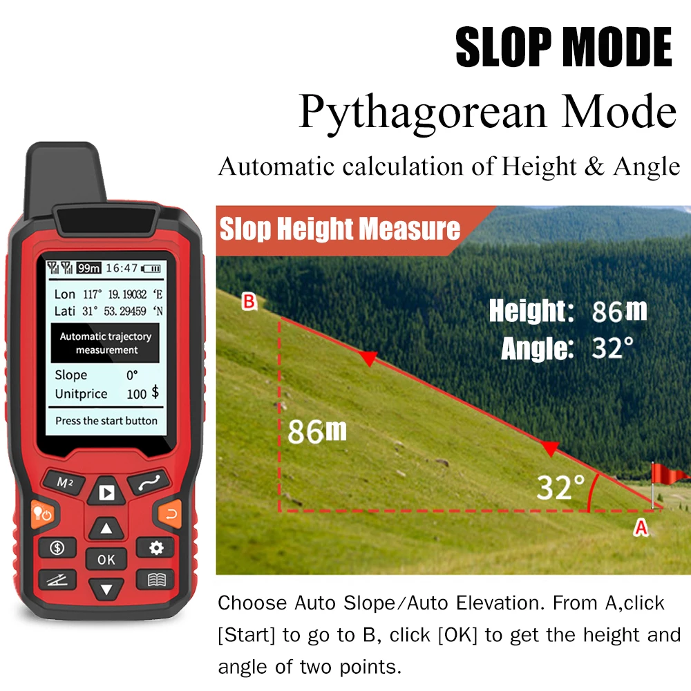 GPS Land Area Measure USB Navigation Track Area Calculation Meter G0K6