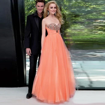 

Crystal Beading Sweetheart Neckline Pleat Tulle Evening Dress Backless No Train Formal Dress Prom Party Dress robe de soiree