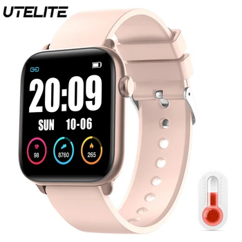 

UTELITE KW37pro Smart Thermometer Watch Heart Rate Monitor Bracelet Blood Pressure Sport Band for Apple Xiaomi Huawei PK P8 T1