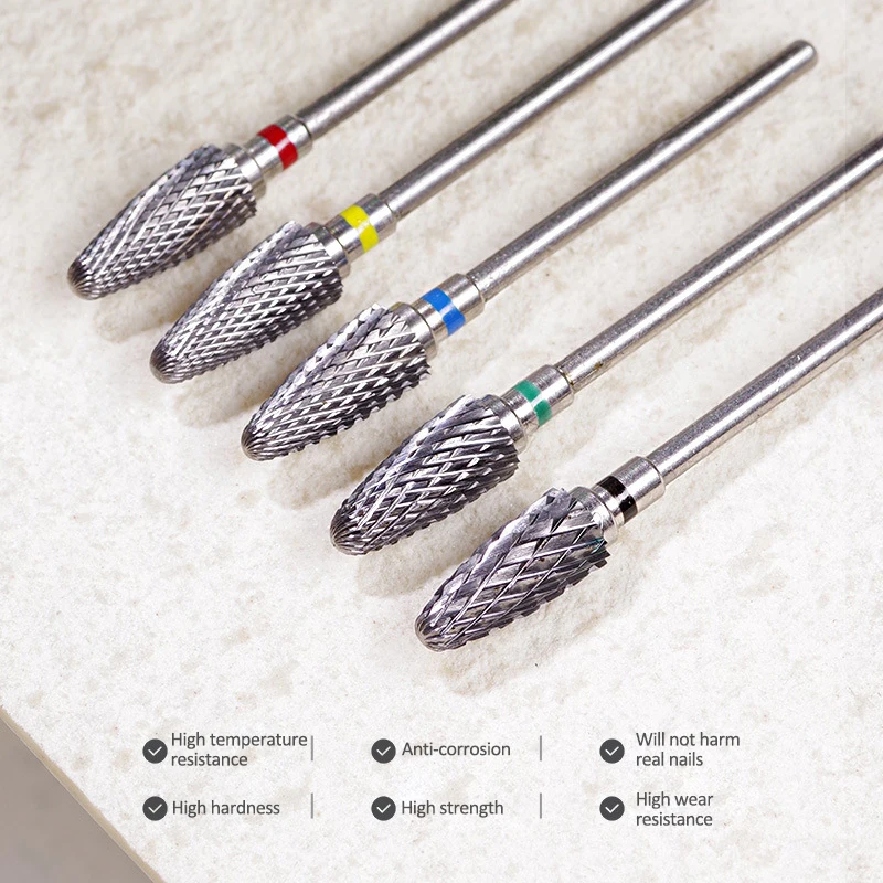 Tapered Safety Carbide Nail Drill Bits Grinding Head Milling Cutter