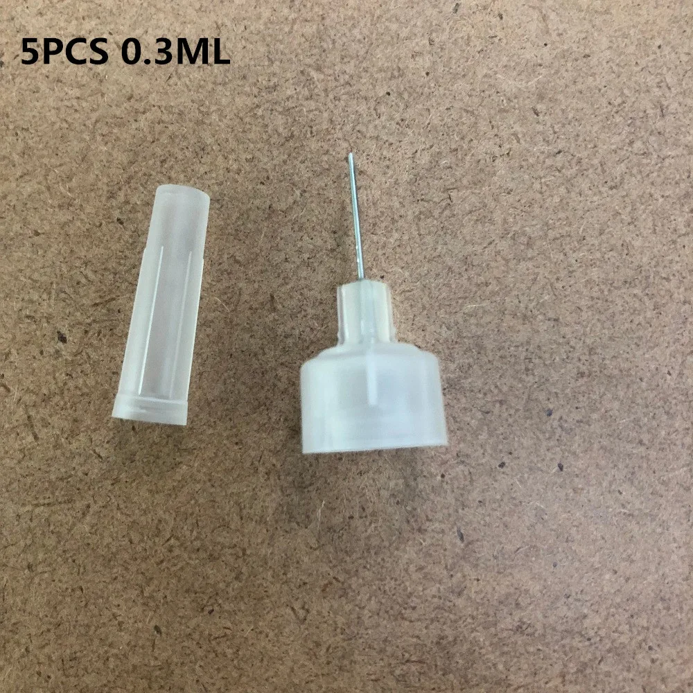 5PCS 0.3ML needle Новинка, гиалуроновая ручка высокого давления, высокая плотность металла для против морщин, лифтинг губ, гиалурон, пистолет, распылитель, гиалуроновая кислота, ручка - Номер модели: 5PCS 0.3ML needle