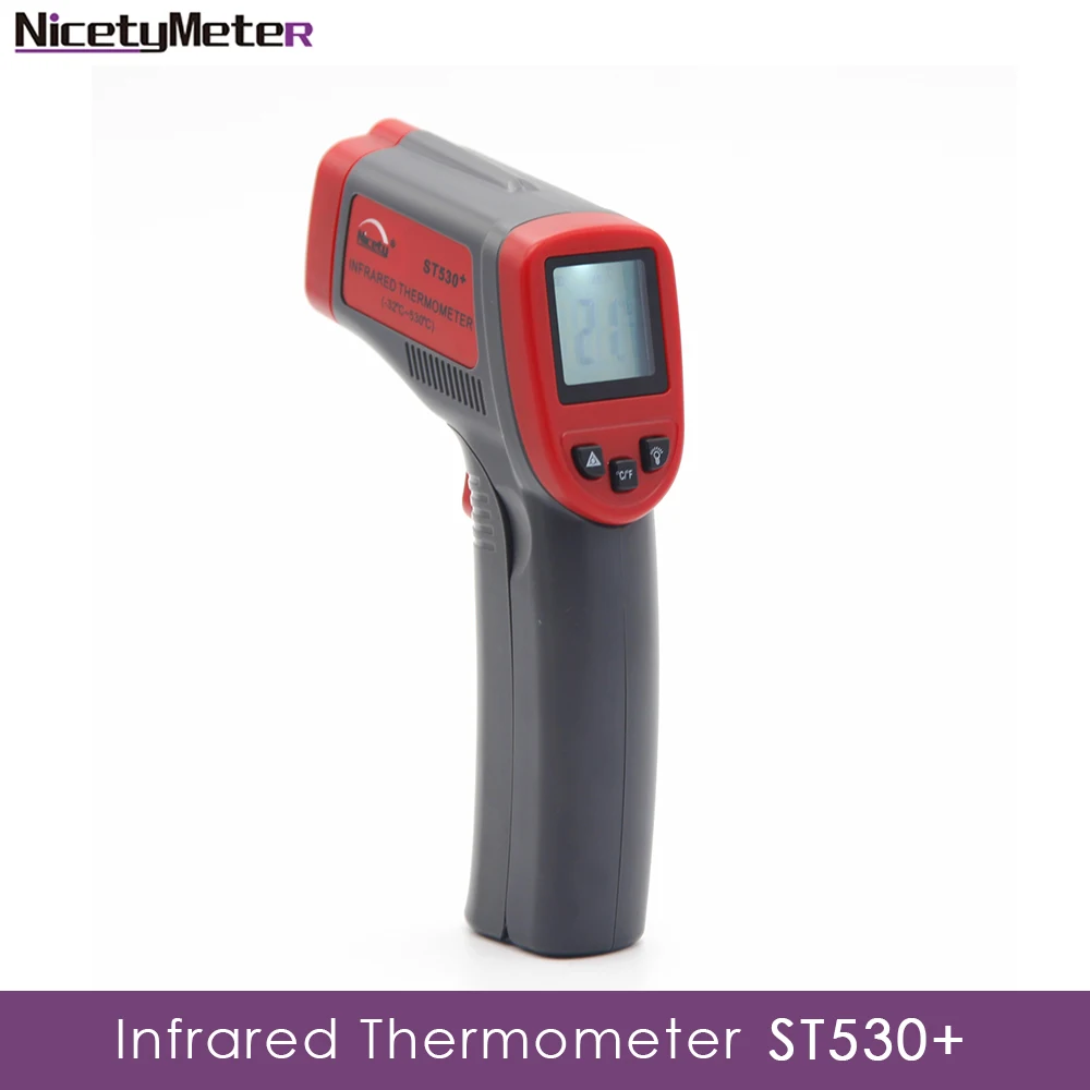 

Nicety ST530+ digital infrared IR thermometer cooking -32C~+550C(-25.6F ~ +986F) Emissivity temperature measuring tester