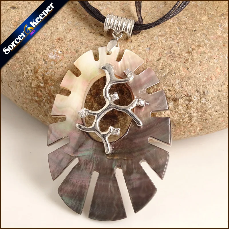 Collares Natural Mother of Pearl SeaShell Hand-carved Flower Chain Necklace Pendants Vintage Bijoux Women Jewelry A019 | Украшения и