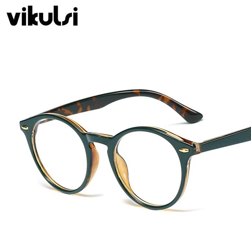 Брендовые круглые очки оправа Женские винтажные рисовые очки для ногтей оптические очки для близорукости оправа с прозрачными линзами очки UV400 - Цвет оправы: E304 green clear