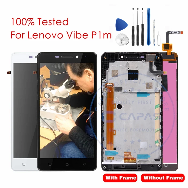Untuk Lenovo Vibe P1m Lcd Display Frame Untuk Lenovo Vibe P1m P1ma40 P1mc50 Lcd Digitizer Tampilan Layar Sentuh Pengganti Bagian Ponsel Layar Lcd Aliexpress