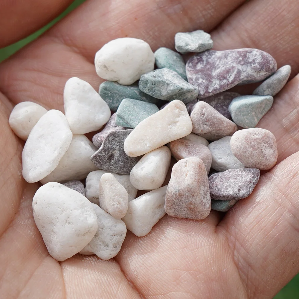 Natural Mini Assorted Polished River Sand Stones Rocks Plant Pebbles Garden Walk Stones Outdoor Gravel Fish Tank Vase Decorative decorative stones