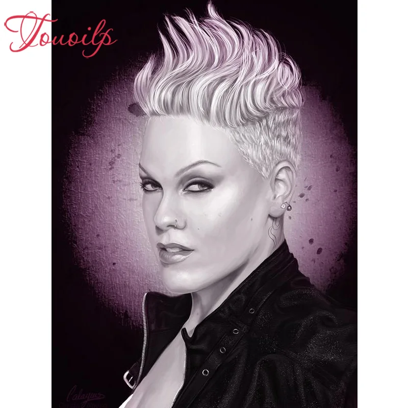 

TOUOILP 5D Singer pink 5d diamond painting full square&round drill diamond mosaic 3d round rhinestone diamond embroidery sticker