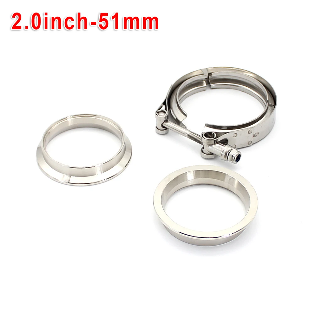 

Car Turbo Pipe V-Band Clamp Connection Flange Kit Stainless Steel 2.0 Inch-51mm