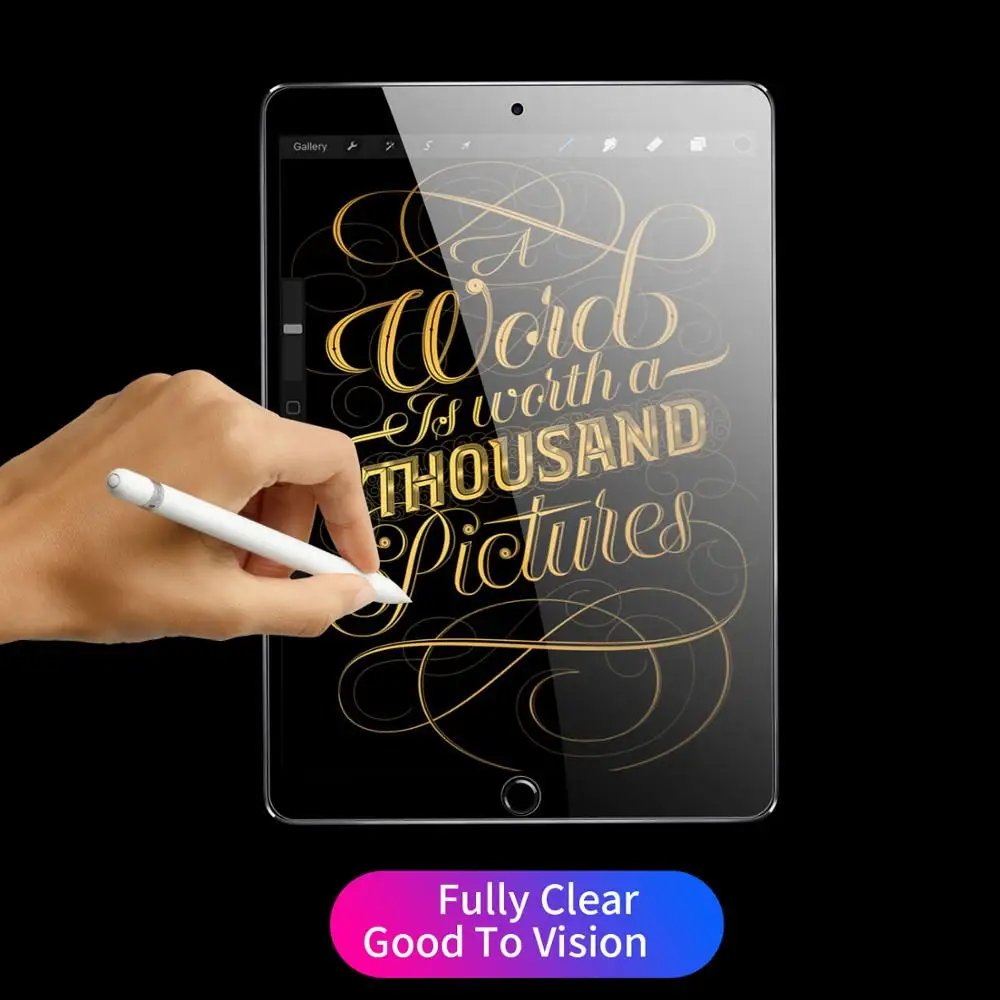 Закаленное Стекло для iPad 10,2 Gen. 7 Экран протектор Стекло пленка против отпечатков пальцев Защита синий светильник Устойчив полное покрытие