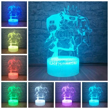 

Naruto Uzumaki&Sasuke Uchiha&Haruno Sakura Group Anime Fifure USB Table Lamp Naruto Bedroom Night Light Decor Teen Gift Kid Toy