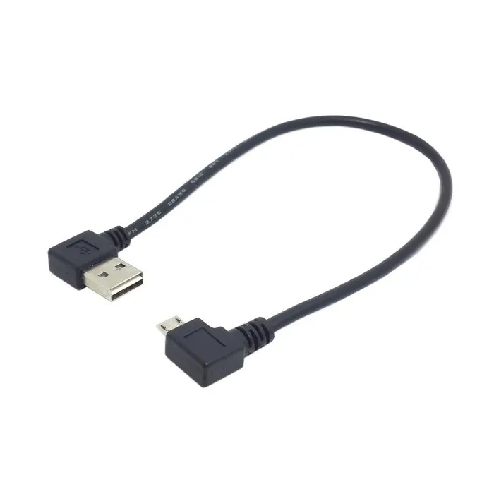 

20cm Micro usb cable 90 Degree angled Micro USB2.0 charge data cable for tablet and Andriod mobile phone SAMSUNG HUAWEI XIAOMI