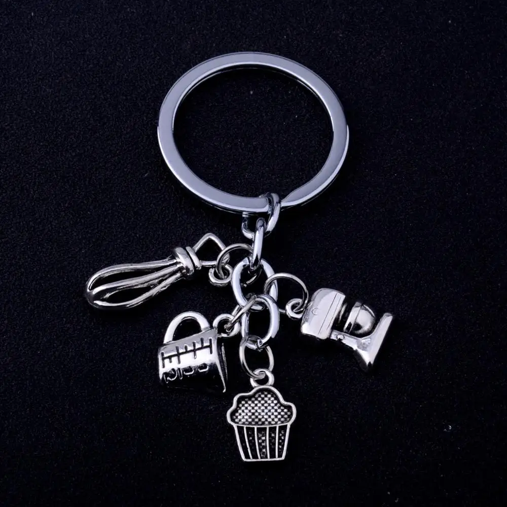 

36PC Cooks Chefs Gifts Power Scoop Ice Cream Kettle Baker Pendant Keychains Key Accessories Kitchen Key Chain Baking Jewelry Hot