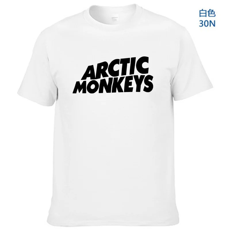 Футболка мужская хлопковая с принтом Arctic Monkey базовая тенниска в стиле Харадзюку