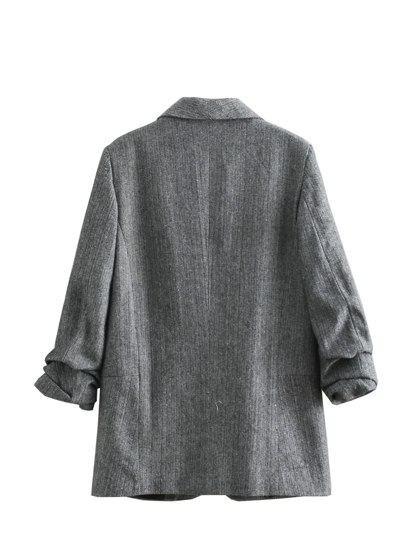 

2019 Western Style Autumn And Winter WOMEN'S Dress New Style Pleated Sleeve Casual Suit Jacket