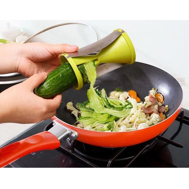 Portable Spiralizer Vegetable Slicer Handheld Spiralizer Peeler Stainless  Steel Spiral Slicer for Potatoes Zucchini Spaghetti - AliExpress