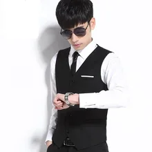 Мужской жилет, новинка, приталенный мужской комбинезон в Корейском стиле, костюм, жилет, Мужская одежда, Лучший мужской костюм, мужской жилет