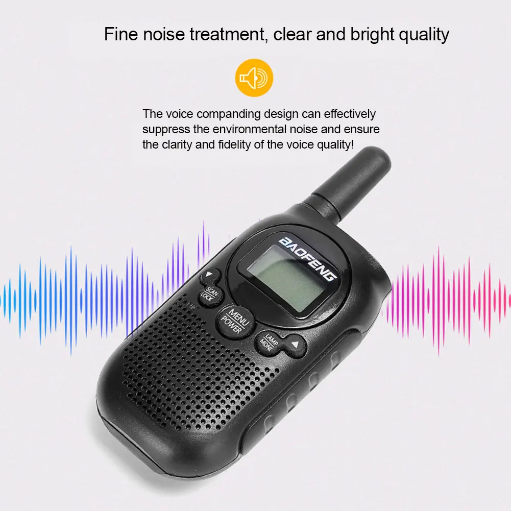 2 шт Кемпинг дальние расстояния малыш Walkie Talkie Пешие прогулки связь 2 способ радио эргономичная команда Мини перезаряжаемые Приключения
